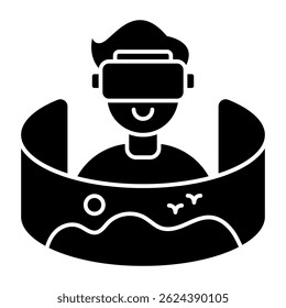 Perfektes Design-Icon des VR-Headsets