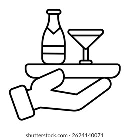 Perfektes Design Symbol des Kellners