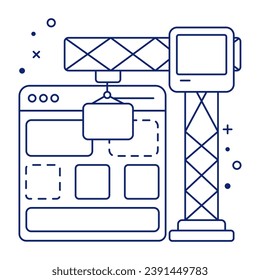 Icono de diseño perfecto para la construcción web 

