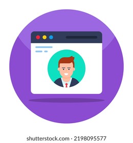 Icono de diseño perfecto del perfil web 