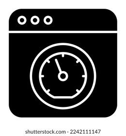 Perfect design icon of web speed test 