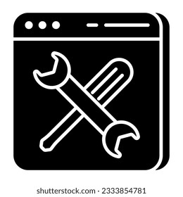 Perfektes Design-Symbol für die Website-Wartung