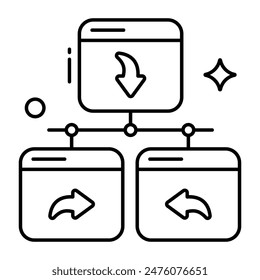 Perfektes Design-Icon der Website-Transfer