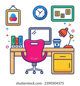 Perfect design icon of workspace 

