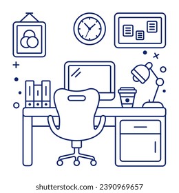 Perfect design icon of workspace 

