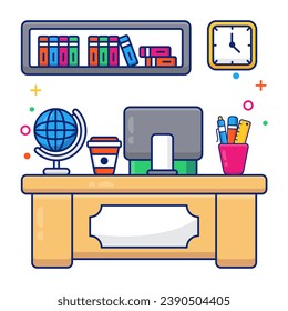 Perfektes Design-Symbol für Workstation 

