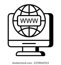 Perfect design icon of www