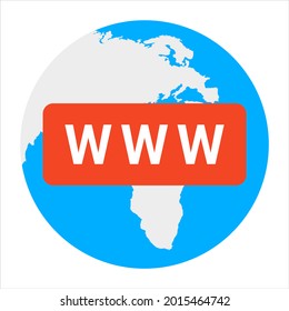 A perfect design icon of www, world wide web