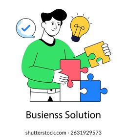 Ilustración perfecta del diseño de la solución empresarial