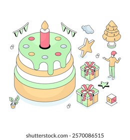A perfect design illustration of cake