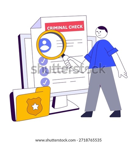 Perfect design illustration of criminal record 