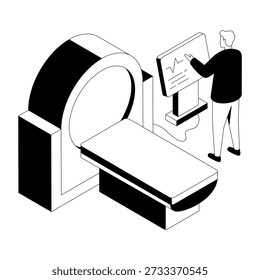 Perfect design illustration of CT scan