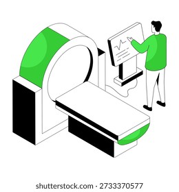Perfect design illustration of CT scan