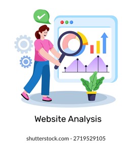 Ilustración de diseño perfecto de analista de datos