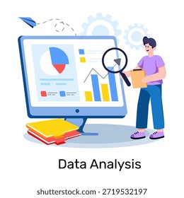 Ilustración de diseño perfecto de analista de datos