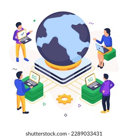 Ilustración de diseño perfecta de la red global