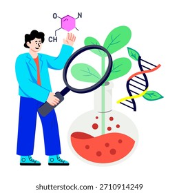 Ilustración de diseño perfecto de prueba de laboratorio