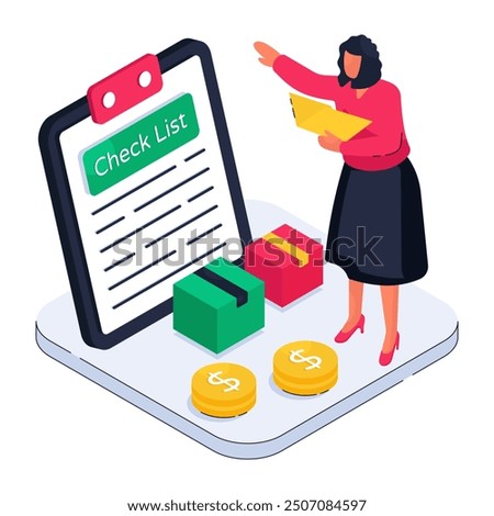 Perfect design illustration of logistic list

