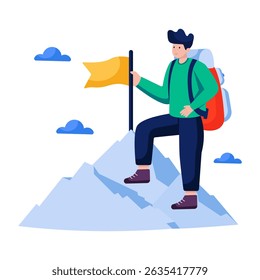 Perfect design illustration of mountaineering