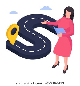 Ilustração perfeita do projeto da rota 