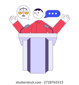 Ilustración de diseño perfecto del discurso 