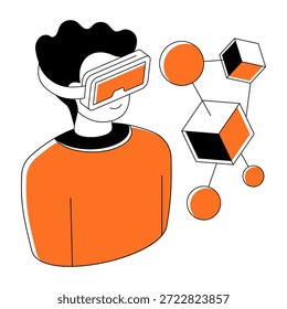 Ilustração de design perfeito de fone de ouvido VR