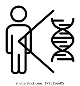     Un vector de diseño perfecto del ácido desoxirribonucleico, icono del ADN
