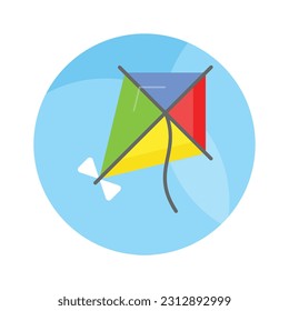 A perfect design vector of kite flying, well designed icon of leisure activity