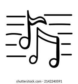 Eine perfekte Design-Vektorgrafik von Melodie-Symbol

