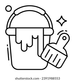       Un vector de diseño perfecto de cubo de pintura 