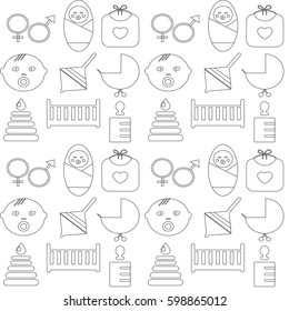 Perfect detailed baby icons made in vector