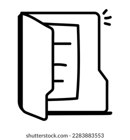 Icono de documento perfecto creado con el dibujo a mano de esbozo
