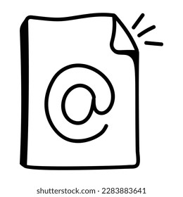 Icono de documento perfecto creado con el dibujo a mano de esbozo
