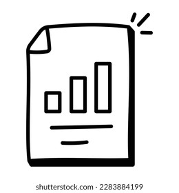 Icono de documento perfecto creado con el dibujo a mano de esbozo
