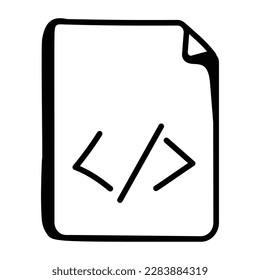 Icono de documento perfecto creado con el dibujo a mano de esbozo