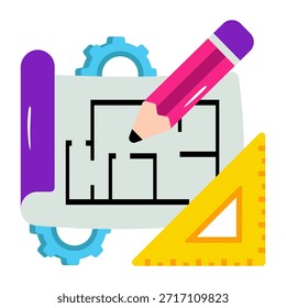 Icono perfecto de la Descarga del Plan de la construcción 