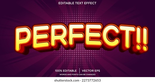 Perfect editable text effect font