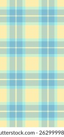 Perfeito padrão de vetor de tecido, isolamento xadrez textura sem costura. O tartan têxtil de fundo do sofá verifica na paleta de cores amarelas e ciano.