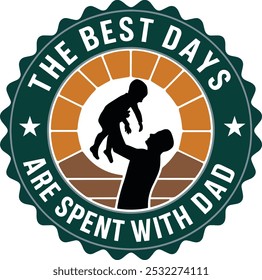 A perfect Father's Day gift, this vintage-inspired graphic highlights the joy of spending time with dad.