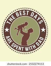 A perfect Father's Day gift, this vintage-inspired graphic highlights the joy of spending time with dad.