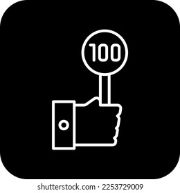 PERFECT Feedback-Symbole mit schwarz gefüllter Linie