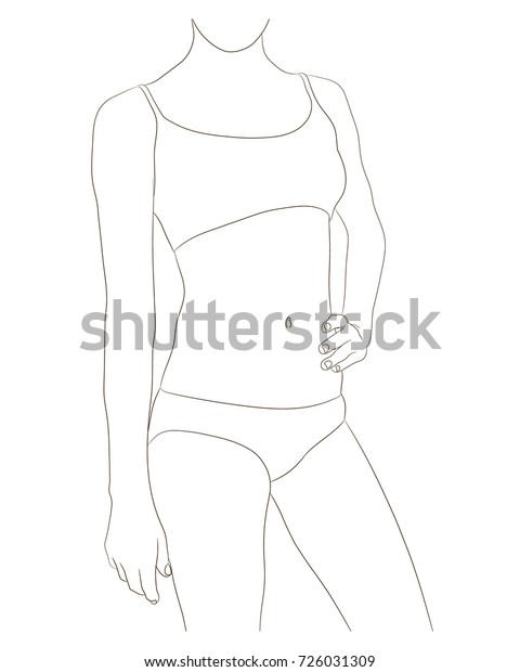 woman torso drawing