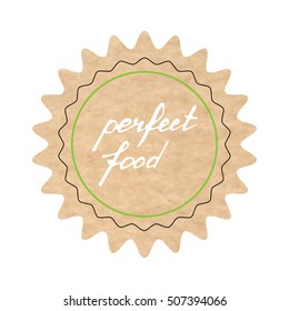 Perfect food, vector sign, hand-drawn illustration.
