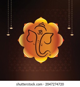 perfect ganesh ji wallpaper vector design