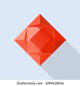 Perfect garnet icon. Flat illustration of perfect garnet vector icon for web design