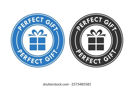 Perfect gift badge design logo template illustration