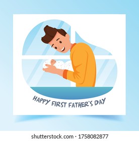 Perfect gift for Happy Father's Day Gift for Husband. Gifts for Dads! Flat Design. Illustration Design.
