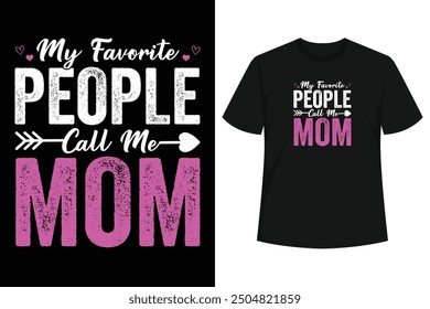 Perfect Gift Idea for World's Best American Mother Grandmother Ever - My Favorite People Call Me Mom Shirt. Awesome present for okayest mother, mom, mama, mommy, women on Mothers Day Christmas