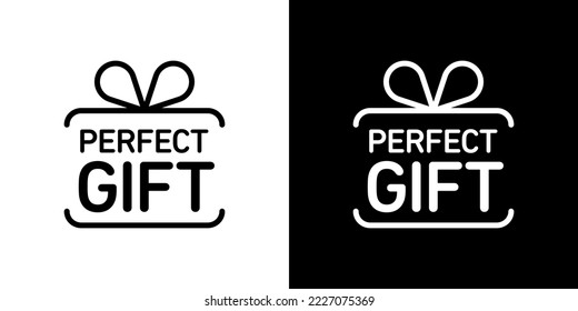 Perfect gift isolated vector badge stamp icon banner