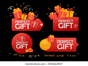 The perfect gift label, icon vector design. Price tag isolated on background.